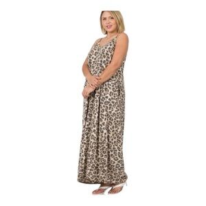 Plus Leopard Cami Maxi Dress